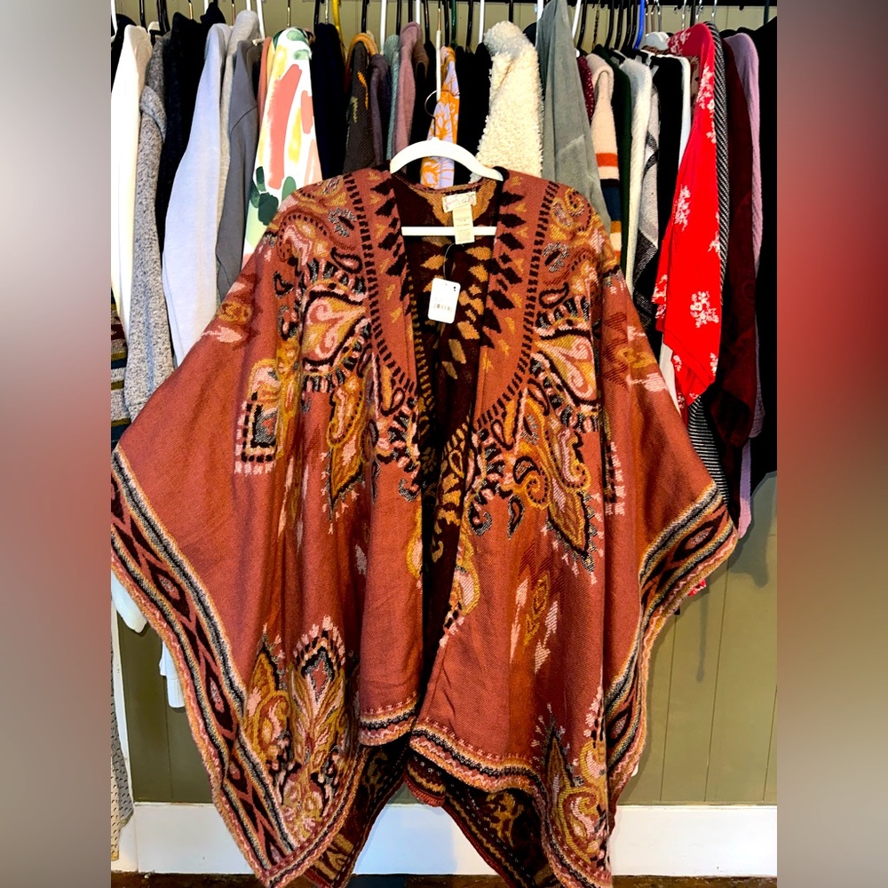 Bohemian Patterned Poncho